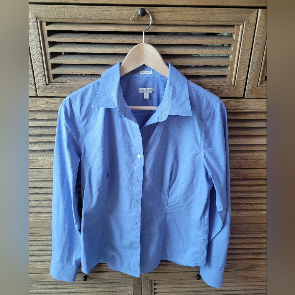 Talbots Women's Classic Blue Button-Up Shirt